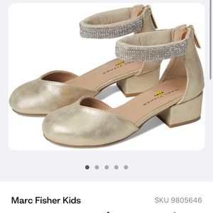 Marc fisher kids gold dress shoes size girls 3